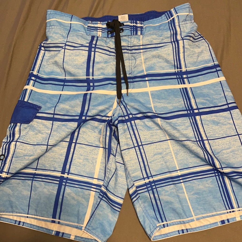 Blue Swim Trunks